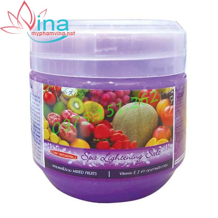 [HCM]TẨY TẾ BÀO CHẾT DƯỠNG TRẮNG DA CAREBEAU SPA LIGHTENING SALT HƯƠNG TRÁI CÂY 700GR
