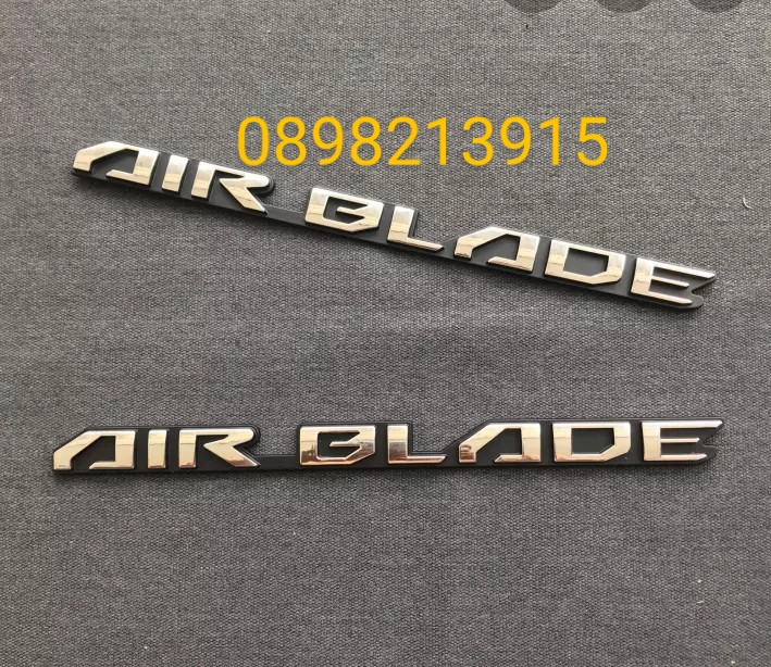 Tem decal chữ nổi AIR BLADE (2 CHỮ)
