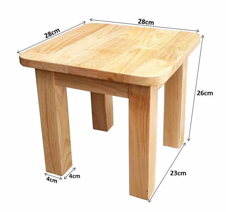 GHẾ GỖ NHỎ CẠNH 28CM