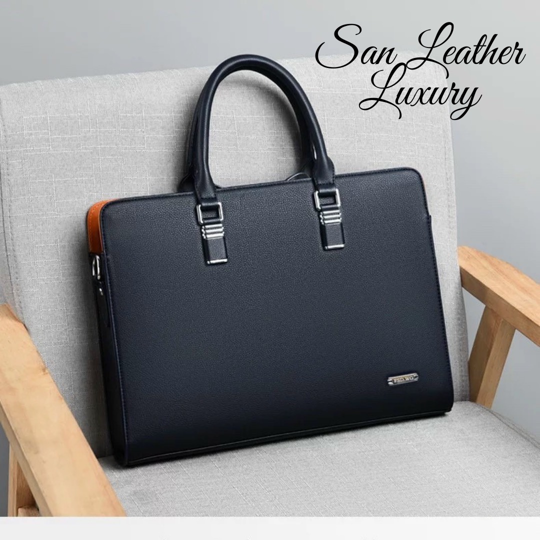 Cặp da công sở nam I Cặp da nam cao cấp I Cặp da nam công sở DA CAO CẤP ĐỰNG VỪA LAPTOP 14 INCH HÀNG LOẠI 1