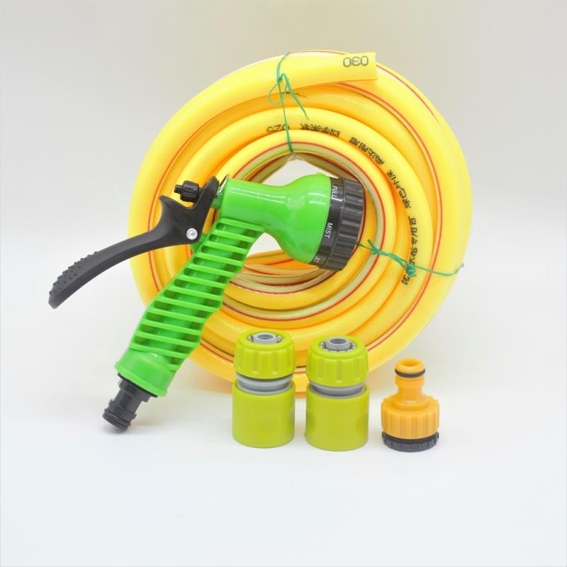 Bộ vòi xịt nước tưới cây, Rửa xe BDT-5211 Vòi nhựa 7 in 1 + 15m dây 16mm, Bộ kit tưới cây rửa xe đa năng, Tưới rau
