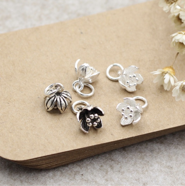 [S925] Charm bạc hoa treo - MH171