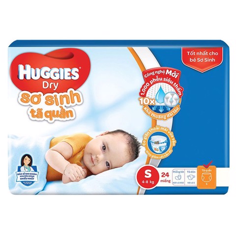 Tã quần sơ sinh Huggies S24 (4kg - 8kg)