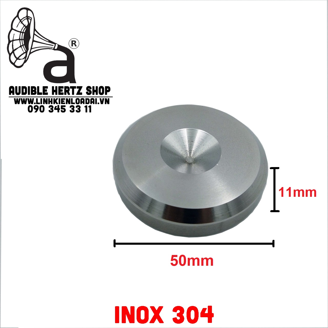 Chân đinh chén hứng bằng Inox 304