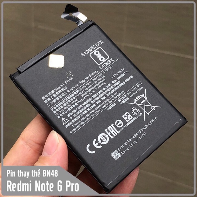 [ Bảo hành đổi mới ] Pin điện thoại Xiaomi Redmi Note 6 Pro BN48