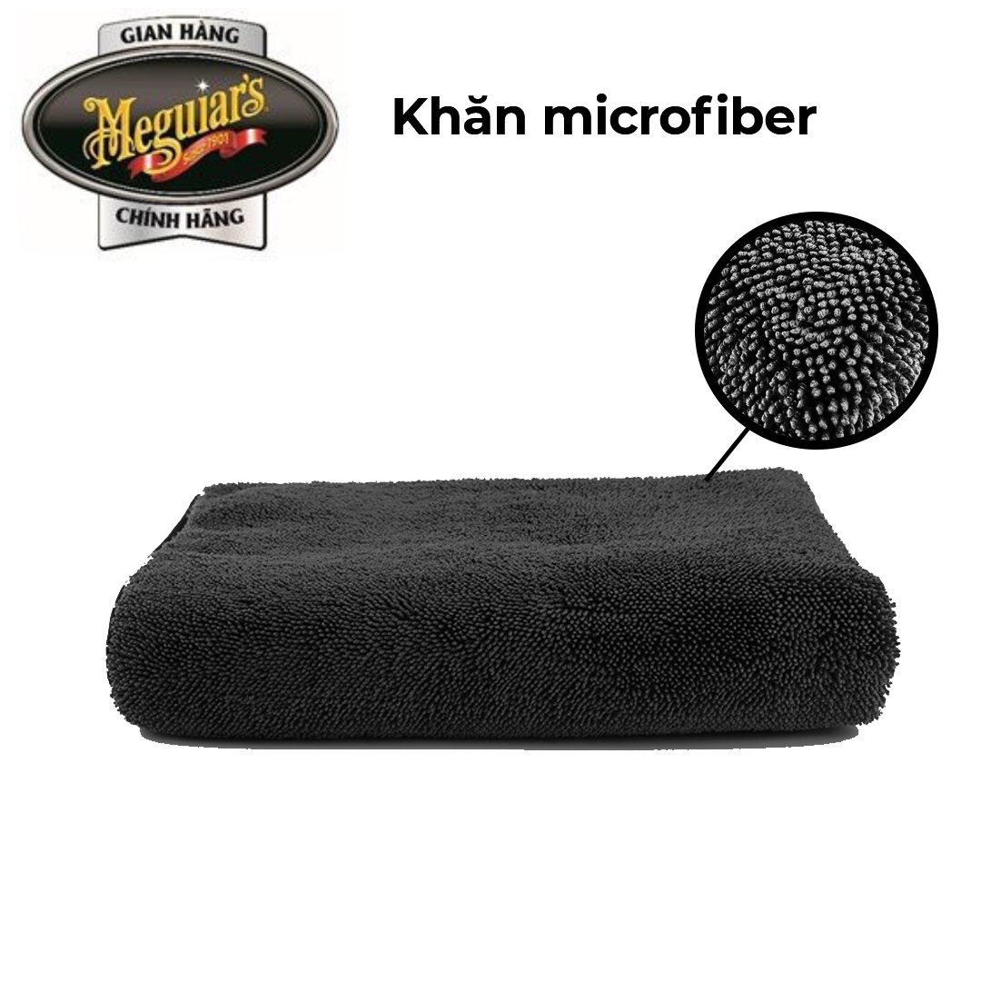 Meguiar's Standard Microfiber khăn đen - Supreme Drying Towel KL4040