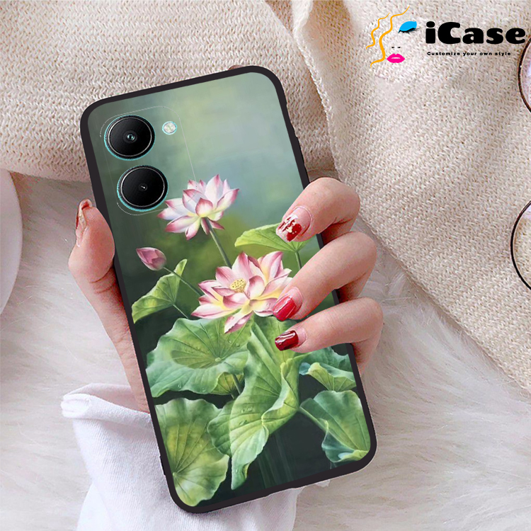 Ốp lưng realme c33 viền dẻo tpu bst sen
