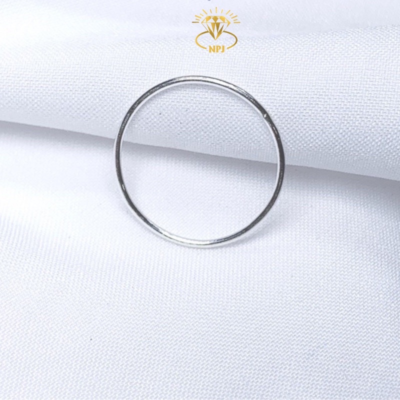 Nhẫn chỉ trơn ️ Siêu Hot️ Bạc Ta, nhẫn nữ cá tính - Bạc Npj