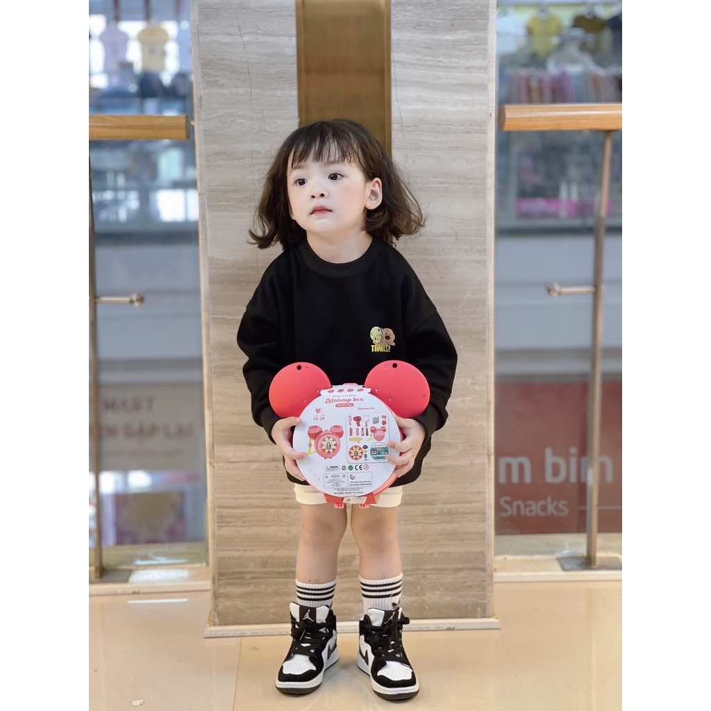 Áo nỉ cổ tròn Demarzo baby cho bé , áo sweater trẻ em , TP KIDs