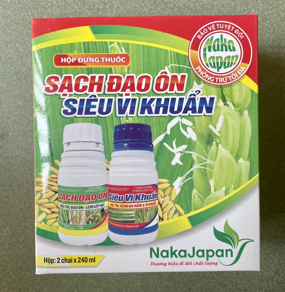 Cặp đạo ôn vi khuẩn nakajapan - sạch đạo ôn - siêu vi khuẩn 240mlx2 - đạo ôn - lem lép hạt - bệnh do nấm và vi khuẩn