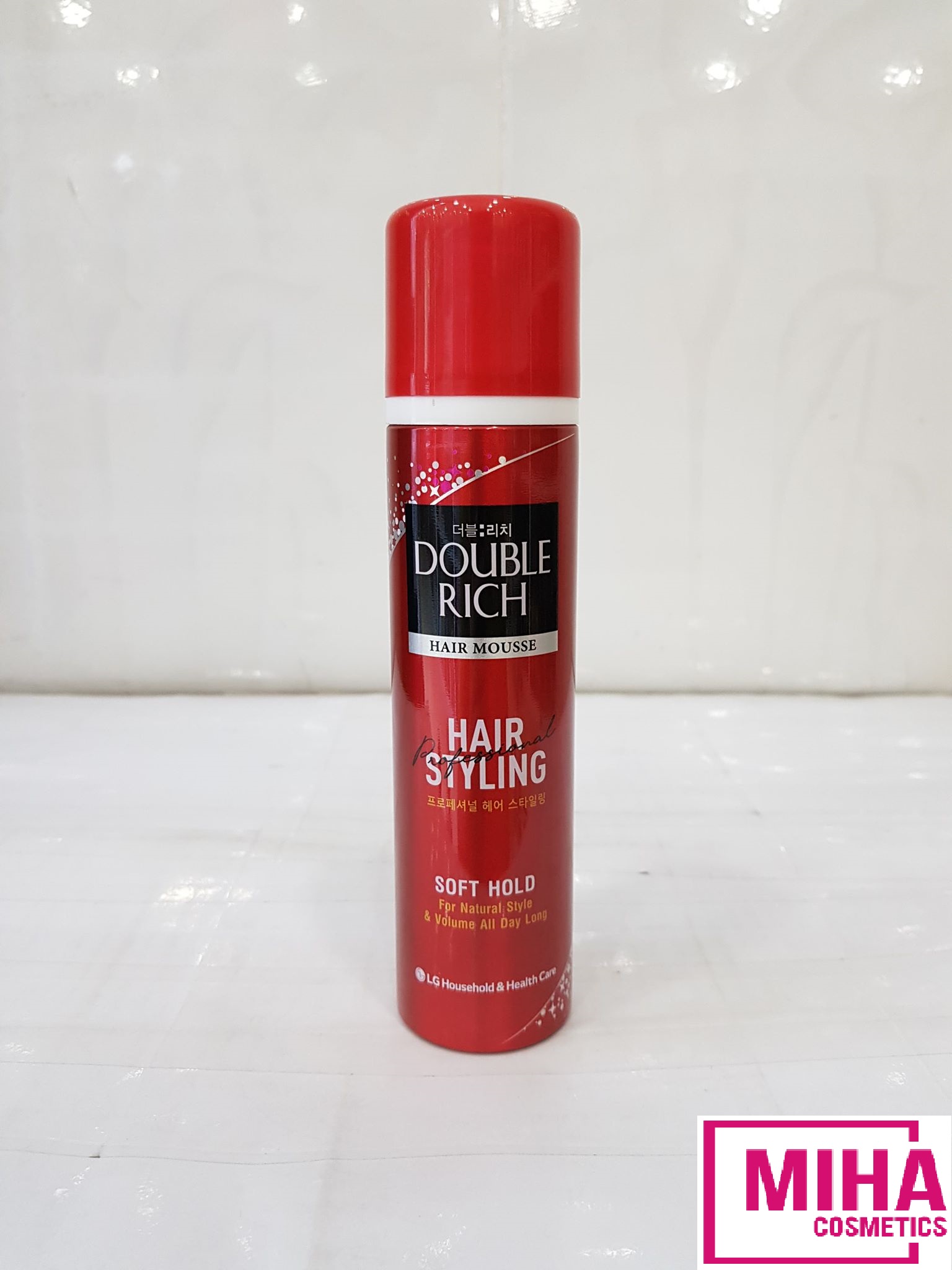 Mousse Xịt Giữ Nếp Mềm Tóc Double Rich Hair Mousse 150ml