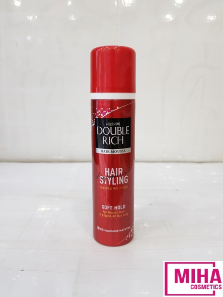 [HCM]Mousse Xịt Giữ Nếp Mềm Tóc Double Rich Hair Mousse 150ml nhập khẩu
