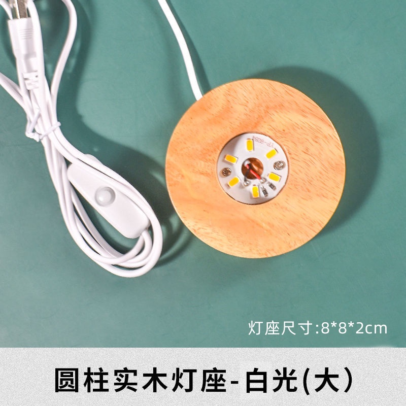 Đèn led làm đế đèn ngủ, trang trí epoxy resin, đế đèn ngủ
