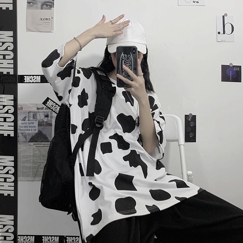 Áo thun Bò sữa dáng rộng unisex