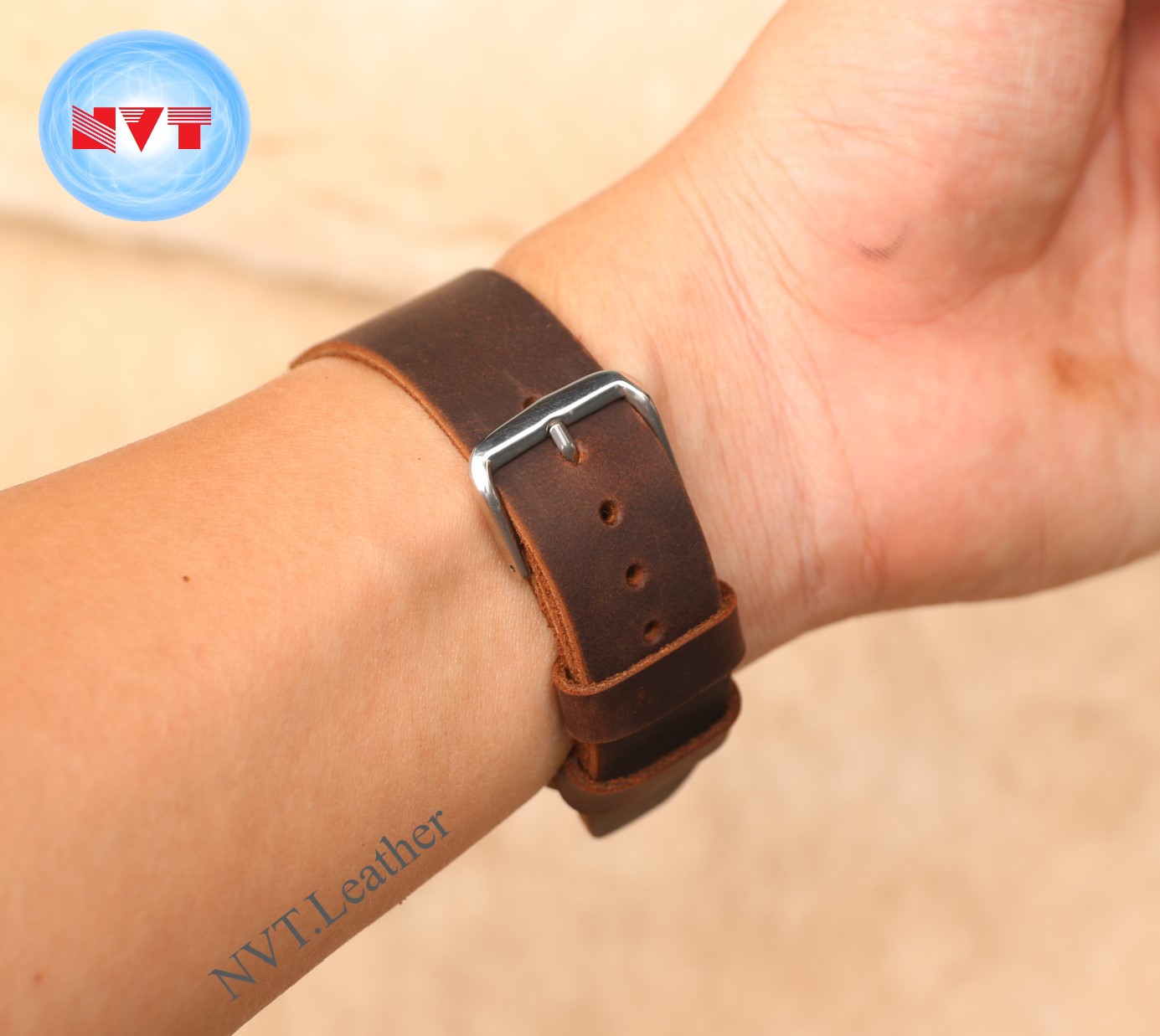 [HCM]Dây da thay thế đồng hồ Casio AE1200 da bò sáp
