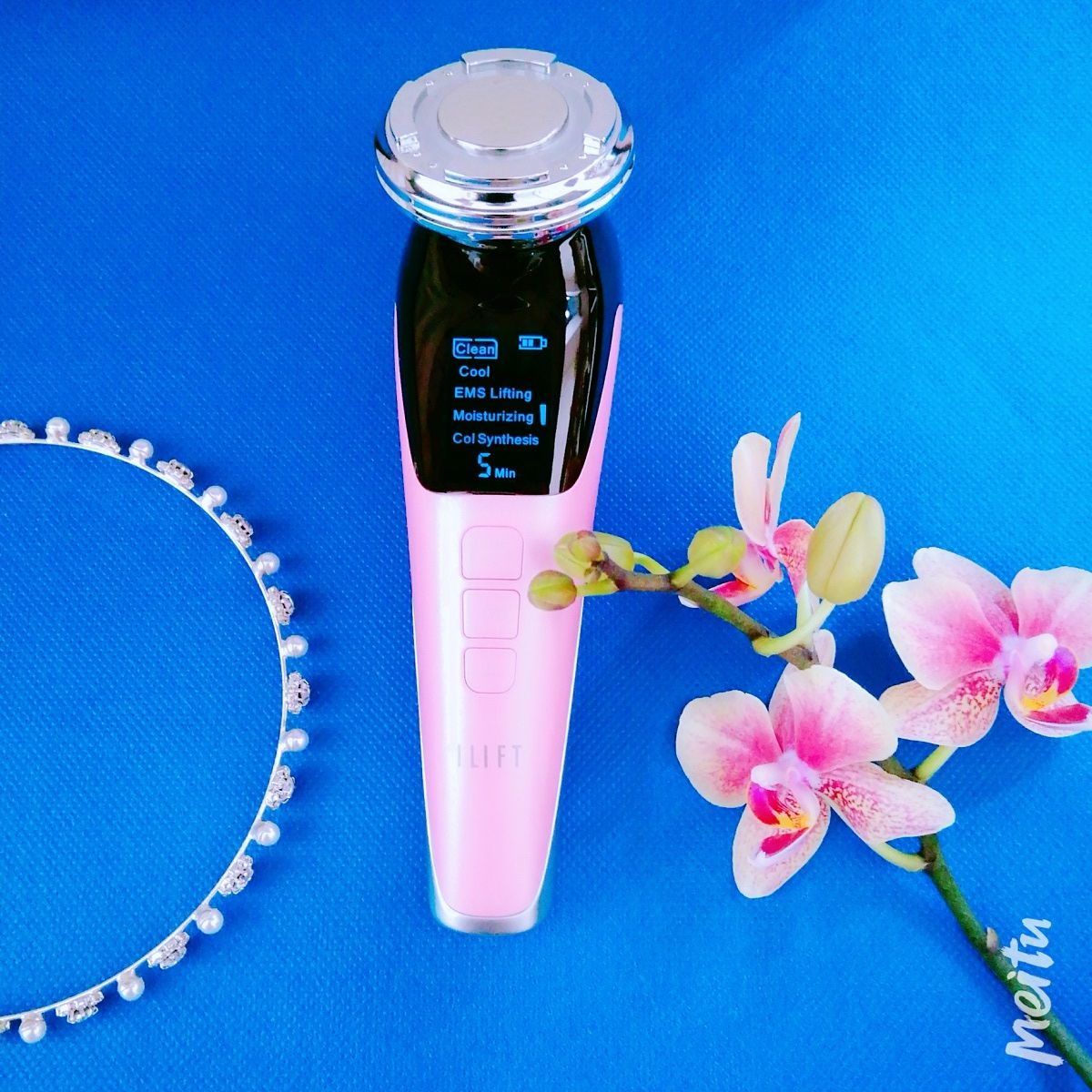 Máy chăm sóc da mặt ILIFT làm sạch sâu, đẩy tinh chất serum, nâng cơ EMS, massage lạnh se khít lỗ chân lông, ánh sáng sinh học chống lão hóa, ánh sáng xanh ngừa mụn