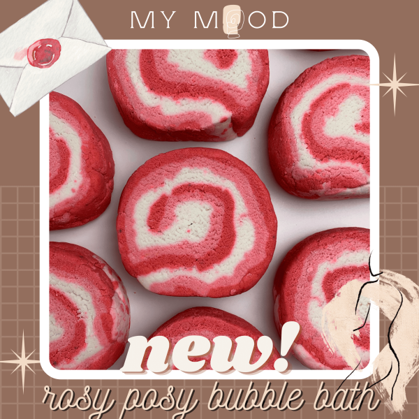 MY MOOD Rosy Posy bubble bath bar | Bánh tạo bọt tắm bồn Rosy Posy