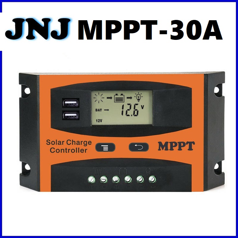 Điều khiển sạc năng lượng mặt trời MPPT 30A tự nhận bình 12/24Vcông nghệ MPPT hiệu suất cao tổn hao ít