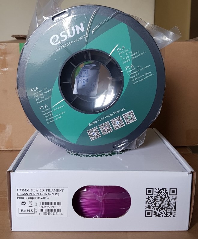 Nhựa in 3d ESUN PLA (Transparent - Trong suốt) chất lượng cao 1kg/Cuộn