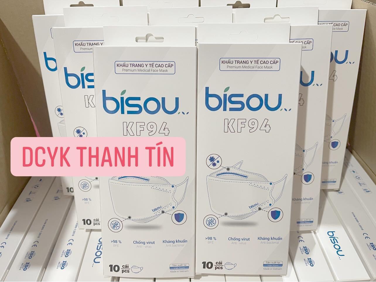 [HCM](Hộp 10 cái) Khẩu trang y tế cao cấp Bisou KF94