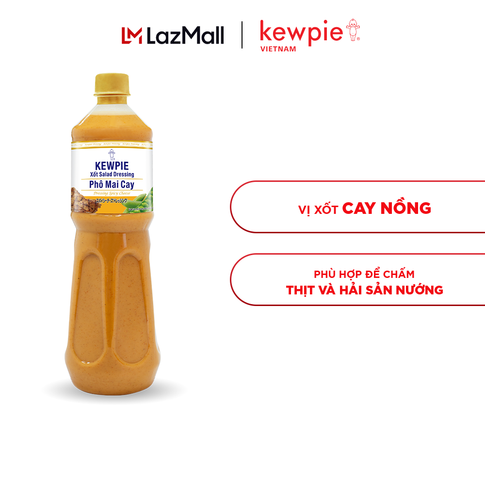 Xốt Salad Dressing Phô Mai Cay Kewpie 1L