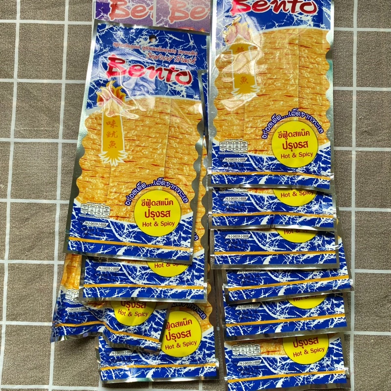 Mực Bento Thái Lan, snack siêu cay gói 5g