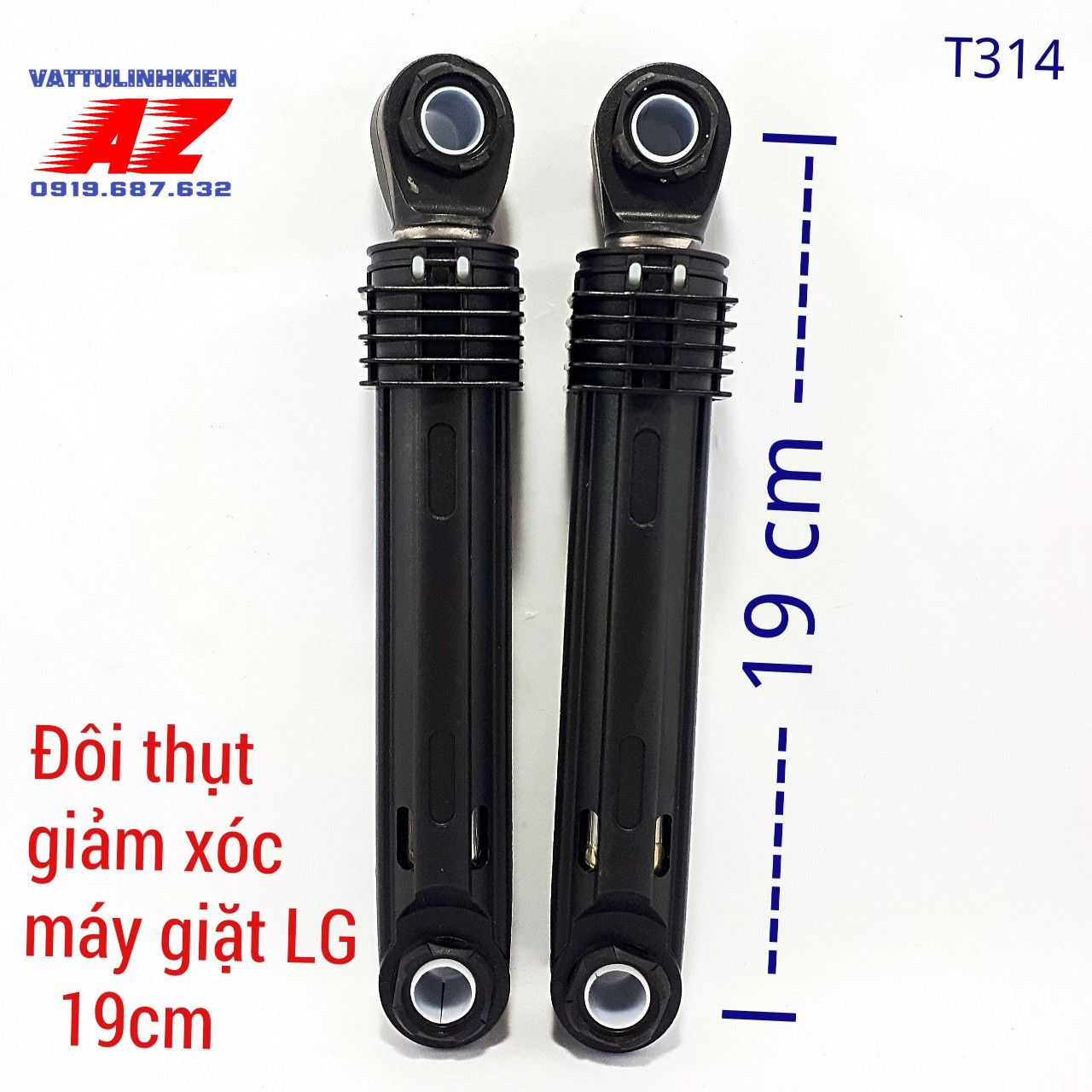 Đôi chân thụt máy giặt của đứng LG cỡ 19cm