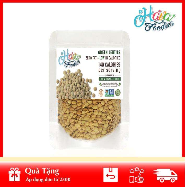 Đậu lăng xanh nguyên hạt canada 200gr – canada lentil peas 200g