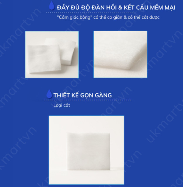 BÔNG TẨY TRANG MỀM MẠI S SELECT NHẬT BẢN (TÚI 225 MIẾNG)