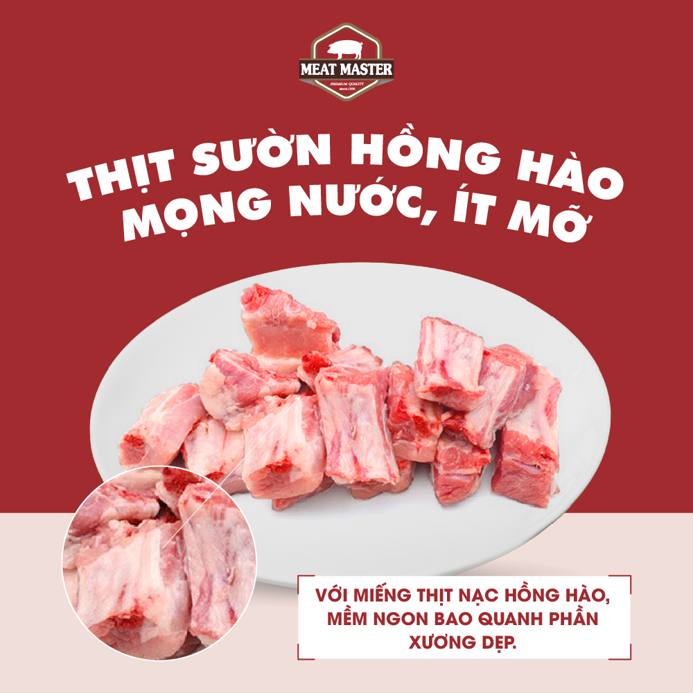 Sườn heo non Meat Master ( 400 G ) - Thịt heo mát ngon, mềm mọng, ngọt thịt