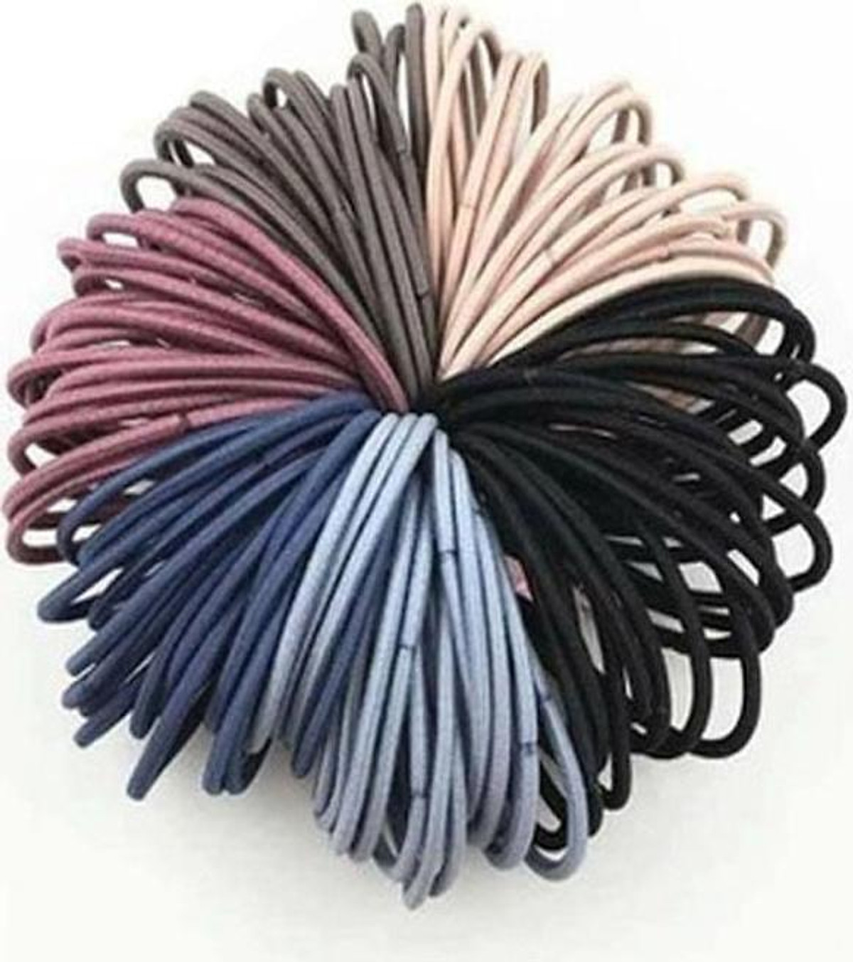 Sét 100 dây chun buộc tóc túi zip