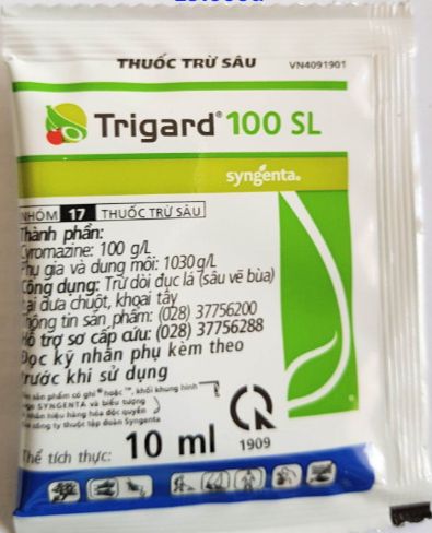 Thuốc trừ sâu trigard 100sl syngenta 10ml - trừ dòi đục lá, sâu vẽ bùa