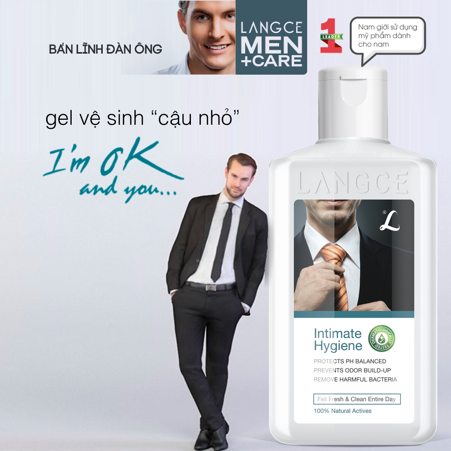 [HCM]GEL VỆ SINH VÙNG KÍN CHO NAM 100ml LANGCE