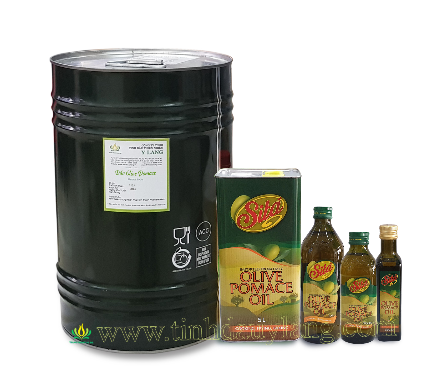 Dầu Olive Pomace Sita – Ý (Italia) can 5 lít