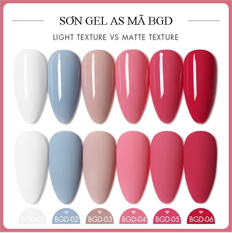 [HCM]Sơn gel AS mã BGD - màu đỏ hồng