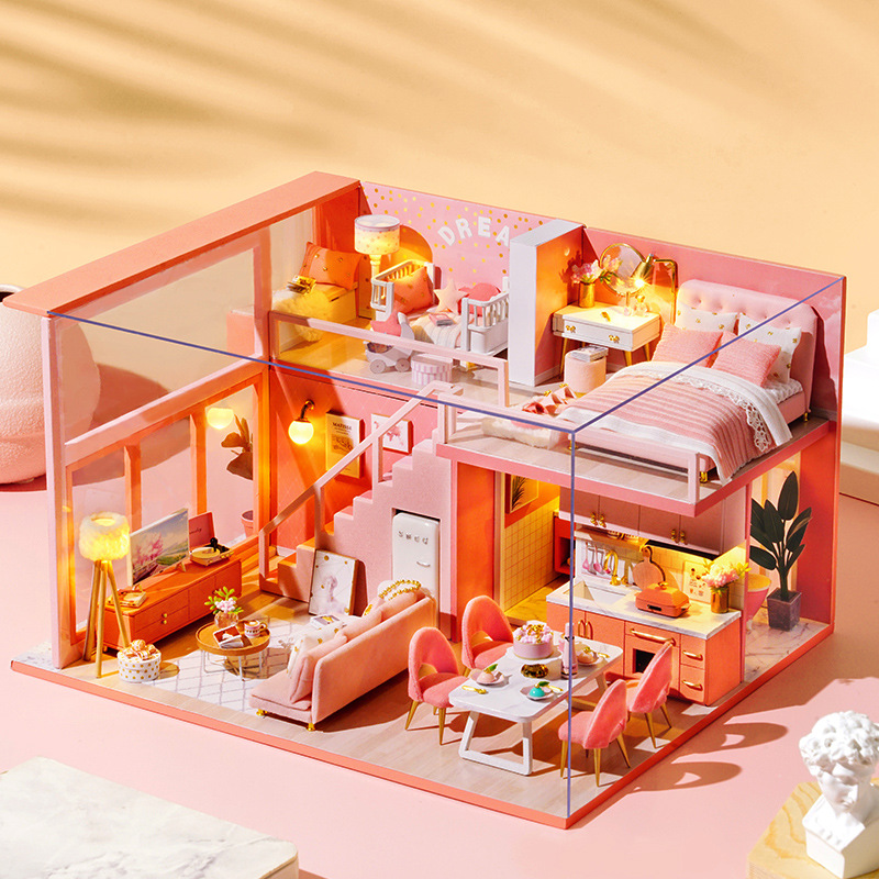 [HCM]Nhà búp bê DIY Doll House- Happy Moment