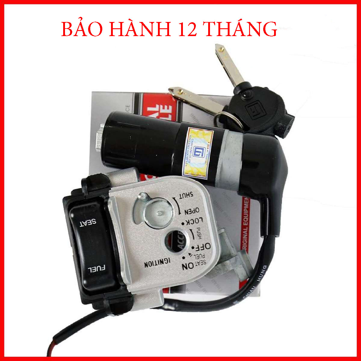 Bộ ổ khóa chống trộm xe máy AIR BLADE 110CC TỪ 2007-2011 loại 6 CẠNH