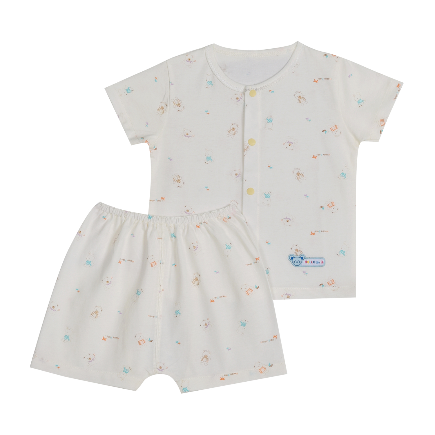 Bộ Sơ Sinh Bông  BN1008 (Hình in ngẫu nhiên)  - HELLO BB