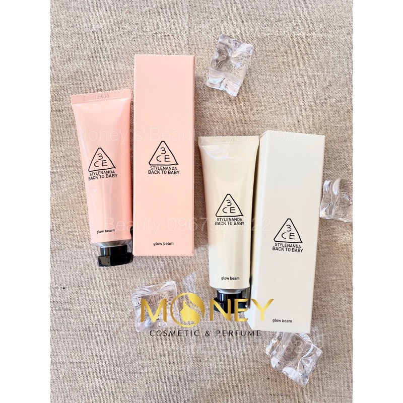 Kem Lót 3CE Back To Baby Glow Beam 30ml
