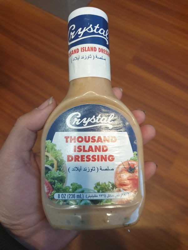 Sauce salad quartz crystal bottle 236ml