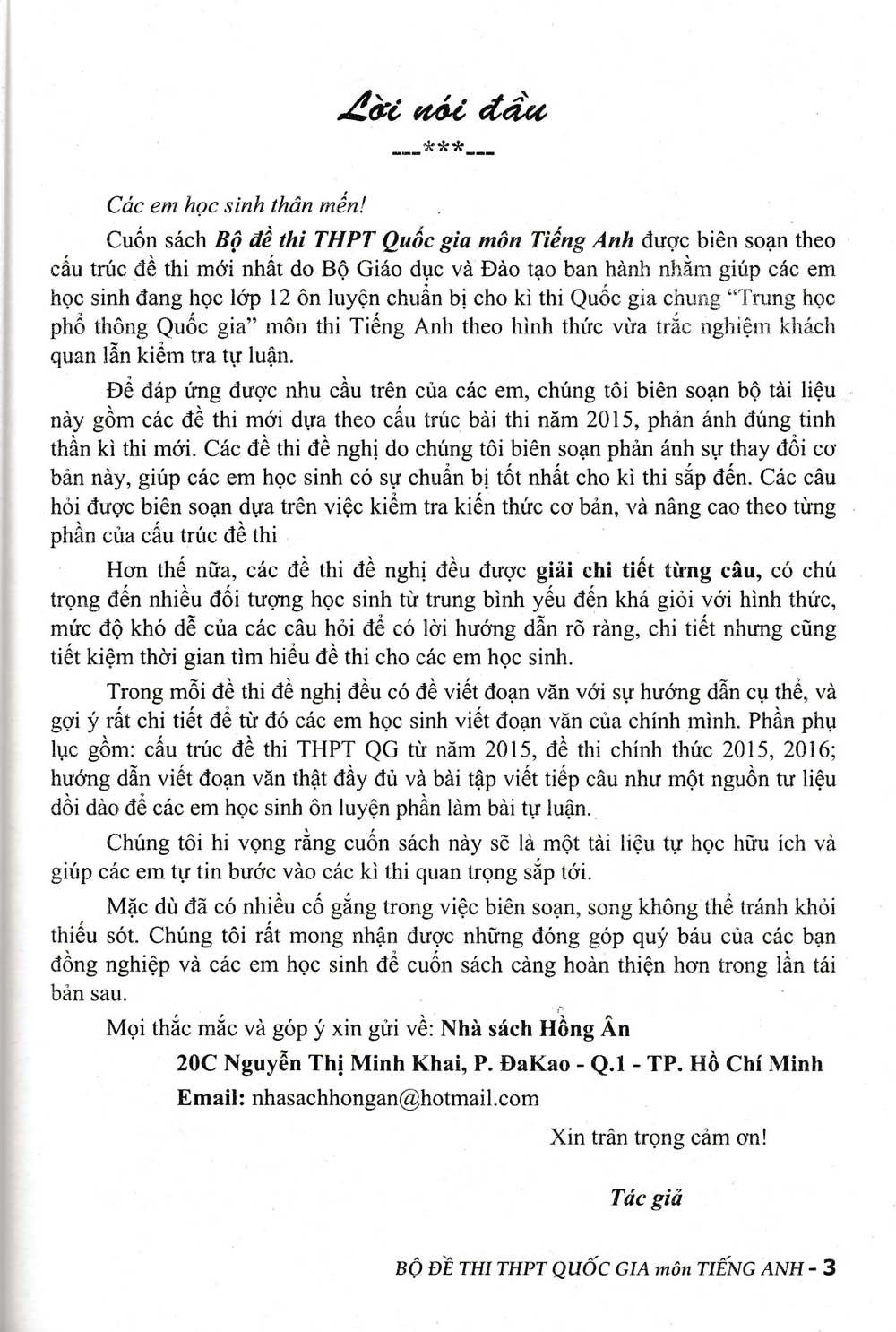 [HCM]Bộ Đề Thi THPT Quốc Gia Tiếng Anh - Lưu Hoàng Trí