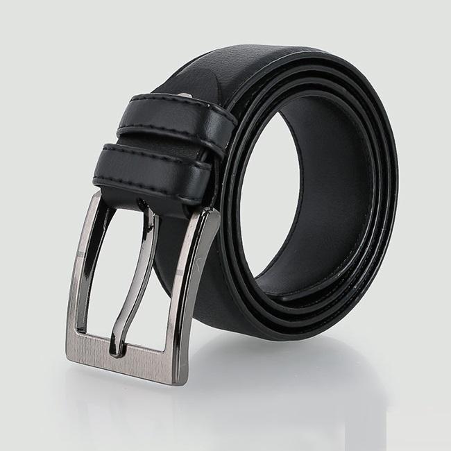 Thắt lưng nam 4 phân may viền màu đen HQ4002