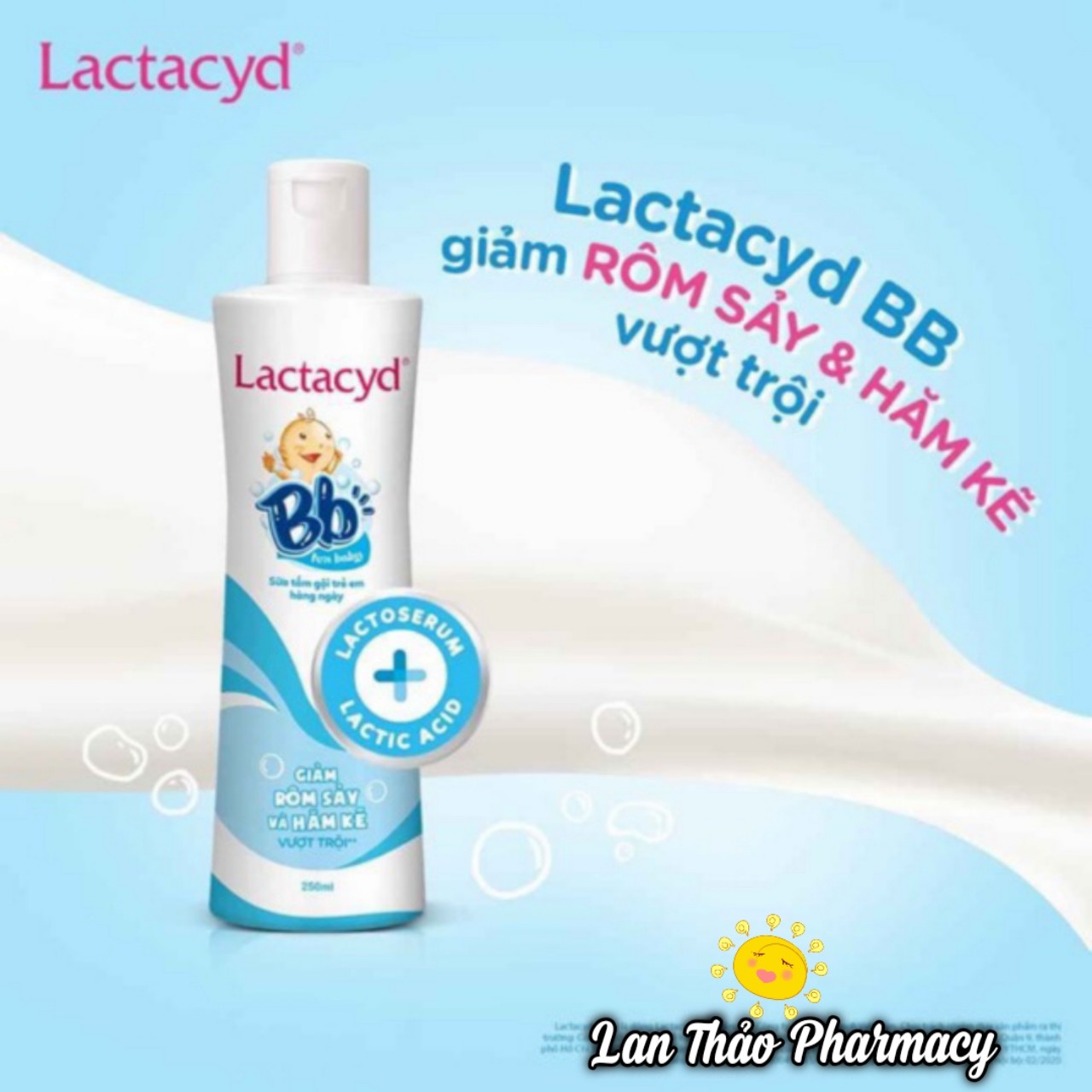 [MẪU MỚI] Sữa tắm Lactacyd BB for baby cho bé 250ml