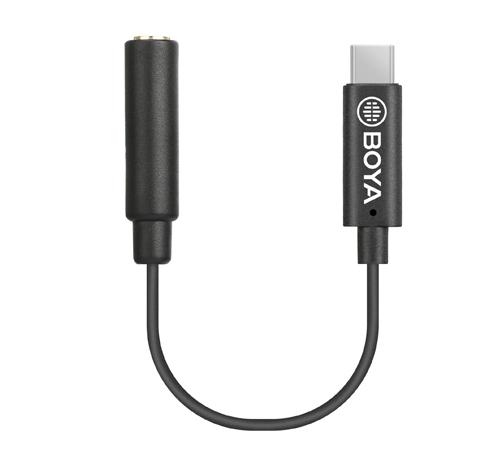 Dây cáp chuyển đổi cổng 3.5mm TRRS sang jack type-C BOYA BY-K4 (FB684)