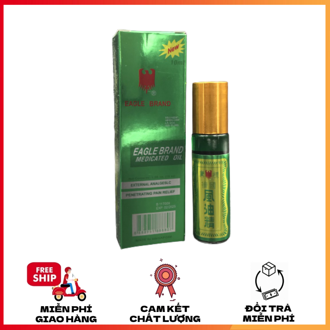 Chai dầu gió xanh con Ó dạng lăn 10ml chính hãng Mỹ