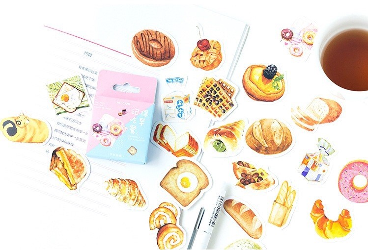 Hộp 46 stickers thức ăn uống