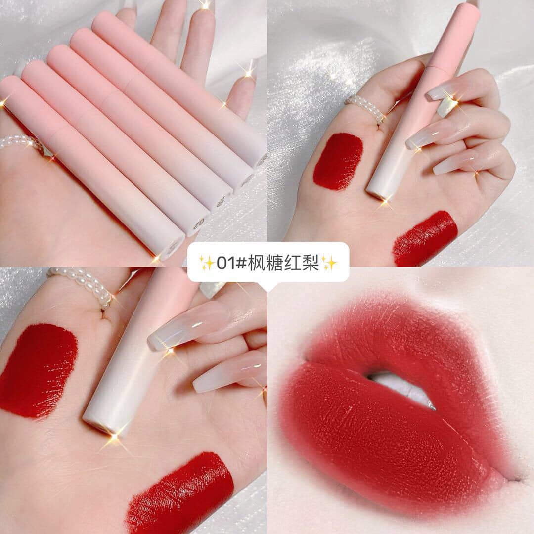 Sét 5 son kem lì LEADUU hồng