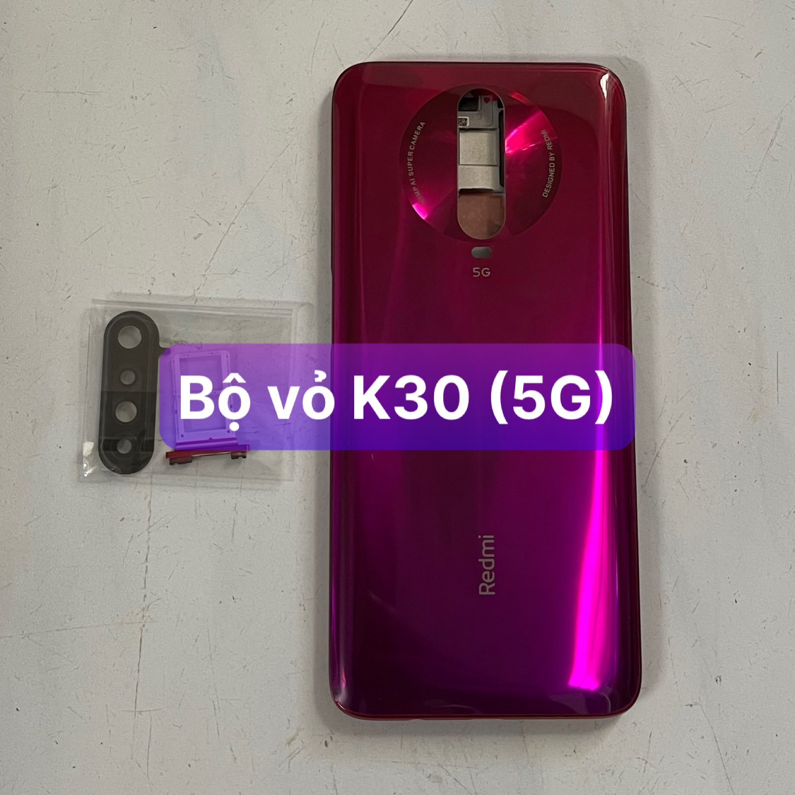 bộ vỏ xương xiaomi Redmi K30 (5G) K30i (5G) kèm khay sim,phím,kính camera
