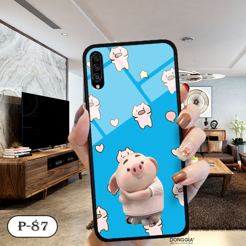 Ốp lưng kính 3D cute Samsung A50