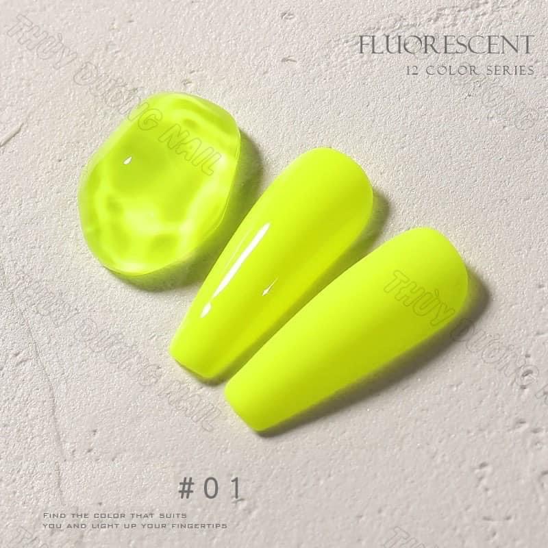 Sơn móng tay, Sơn Neon vàng chanh 15ml, Hotsumer 2021